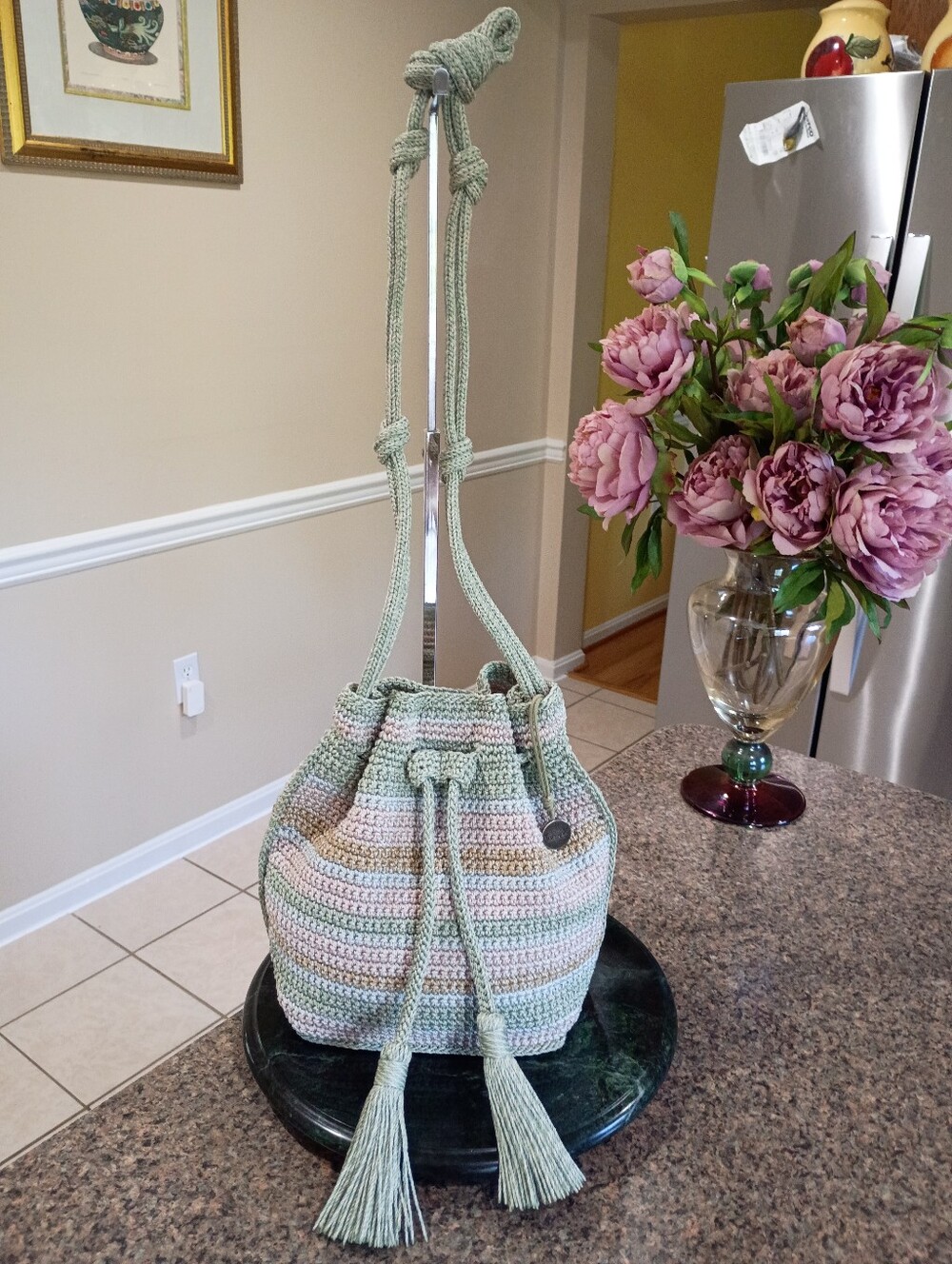 The Sak  Ivy Crochet Drawstring Bucket